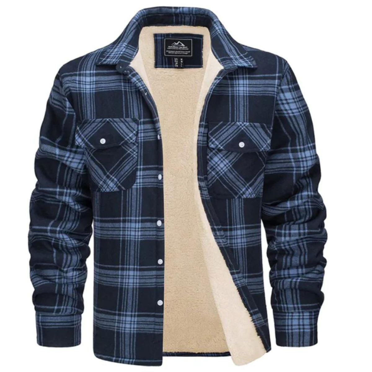 Derrick | Men's Sherpa-Lined Plaid Shirt Jacket
