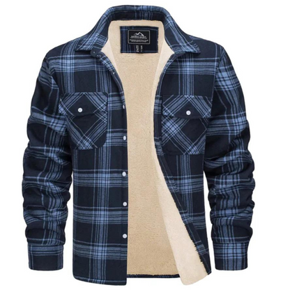Derrick | Men's Sherpa-Lined Plaid Shirt Jacket