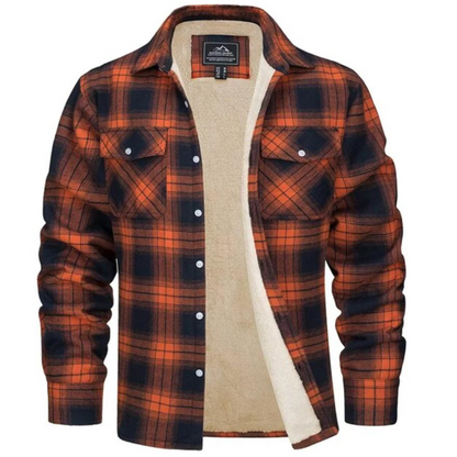 Derrick | Men's Sherpa-Lined Plaid Shirt Jacket