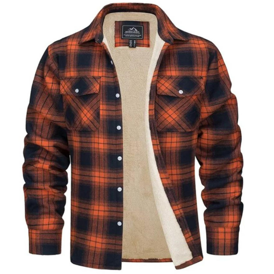 Derrick | Men's Sherpa-Lined Plaid Shirt Jacket