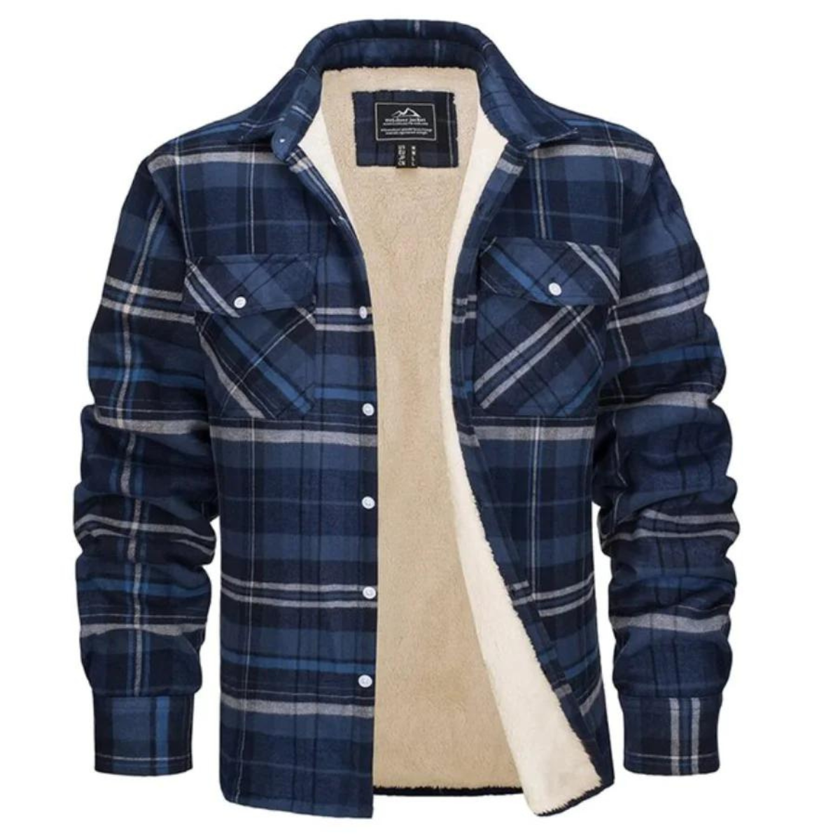 Derrick | Men's Sherpa-Lined Plaid Shirt Jacket