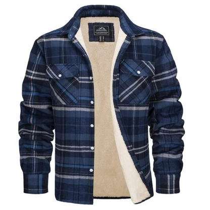 Derrick | Men's Sherpa-Lined Plaid Shirt Jacket