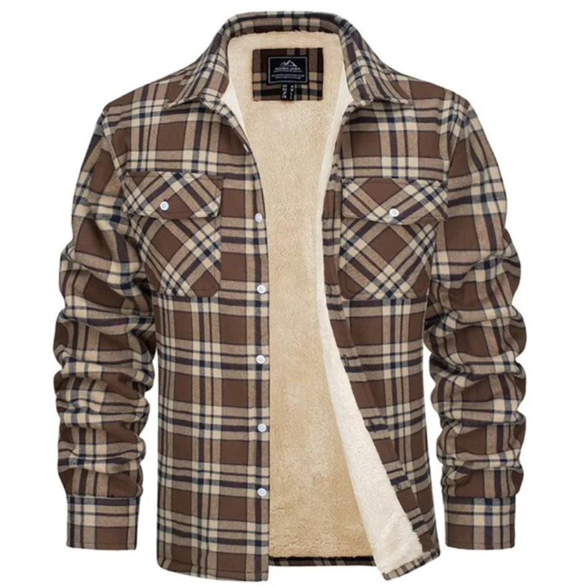 Derrick | Men's Sherpa-Lined Plaid Shirt Jacket