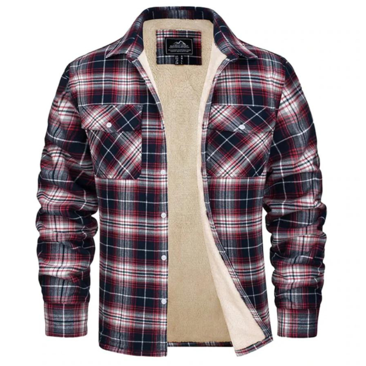 Derrick | Men's Sherpa-Lined Plaid Shirt Jacket