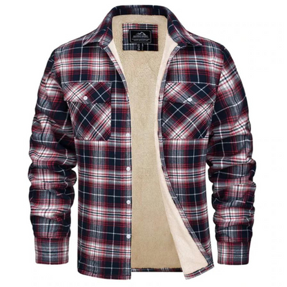 Derrick | Men's Sherpa-Lined Plaid Shirt Jacket