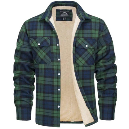 Derrick | Men's Sherpa-Lined Plaid Shirt Jacket