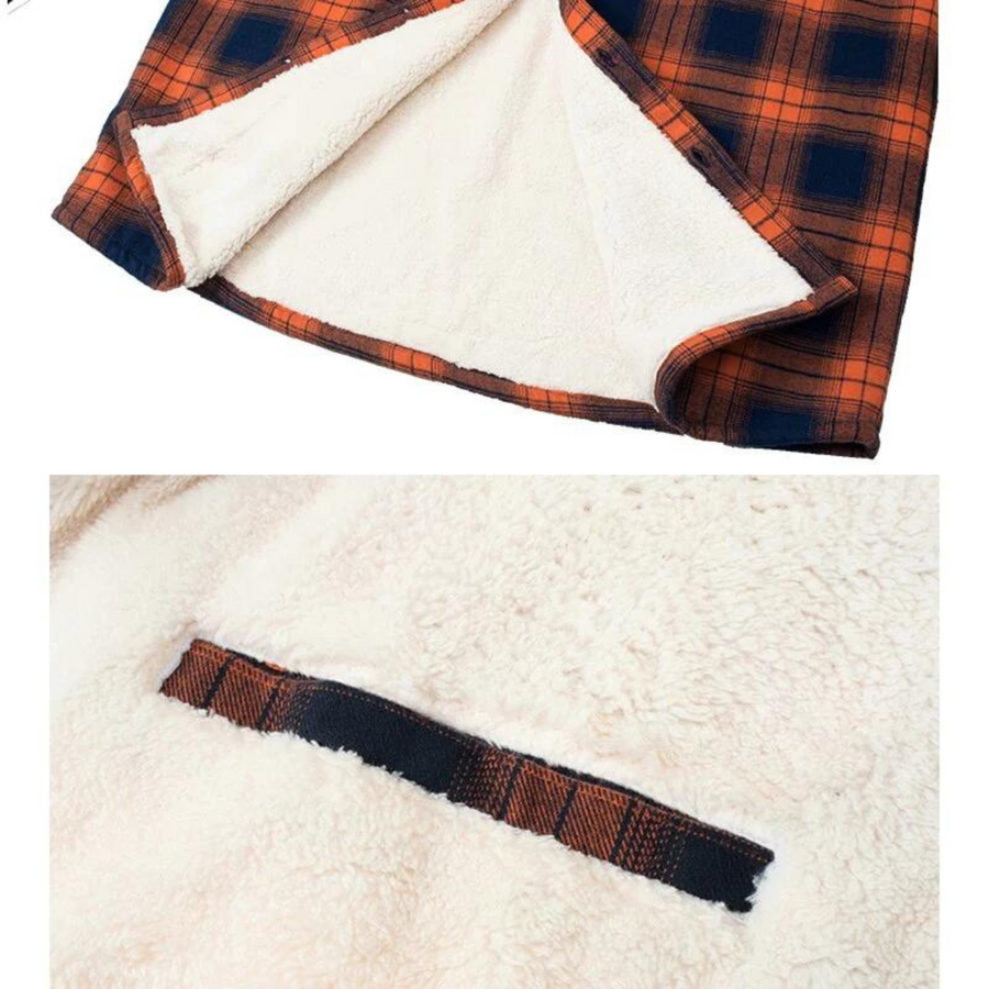 Derrick | Men's Sherpa-Lined Plaid Shirt Jacket