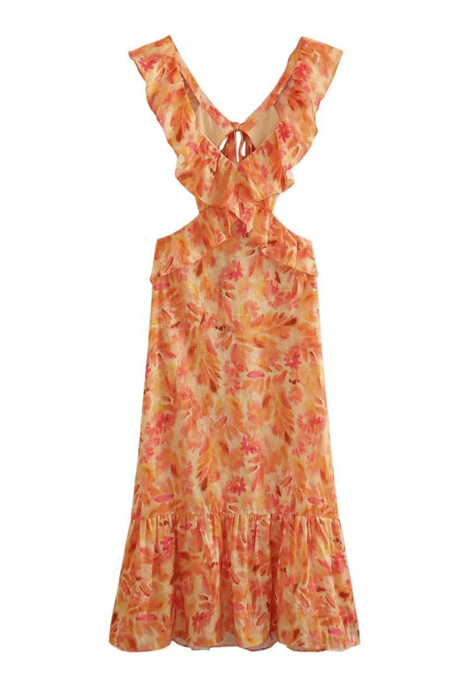 Amara | Elegant Summer Maxi Dress - Sleeveless Ruffle Straps
