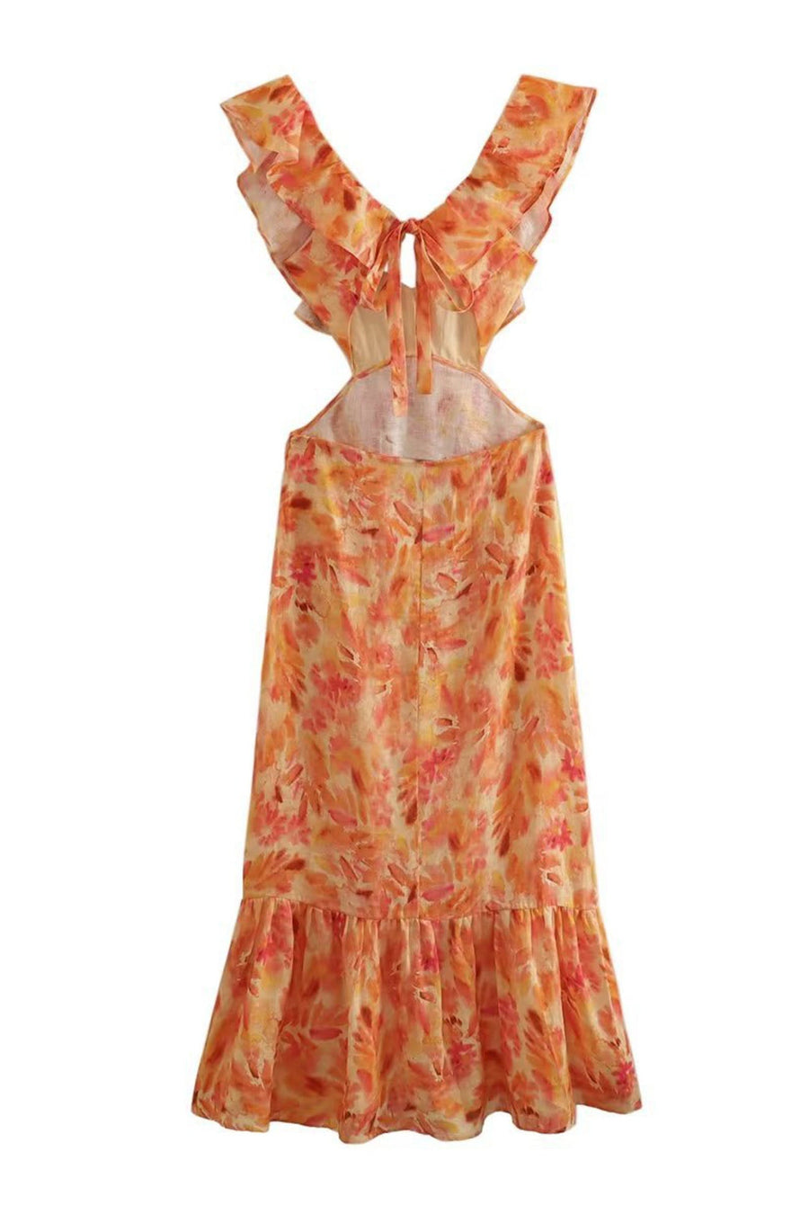 Amara | Elegant Summer Maxi Dress - Sleeveless Ruffle Straps