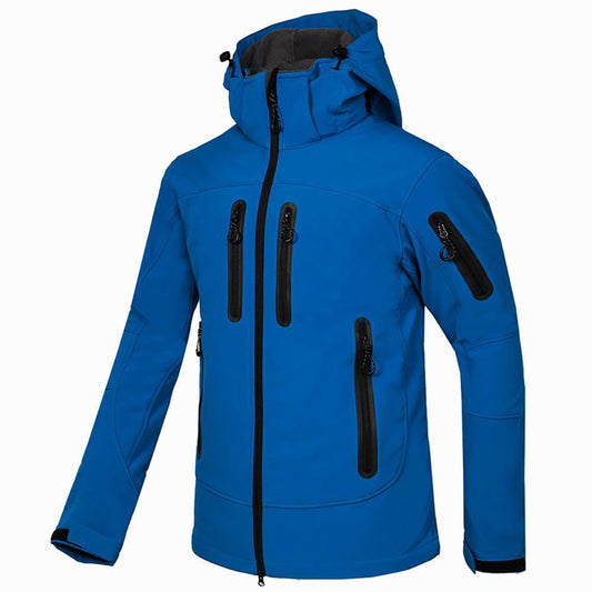 Percy | Men's Full Zip Hooded Jacket in Luxe Fabric