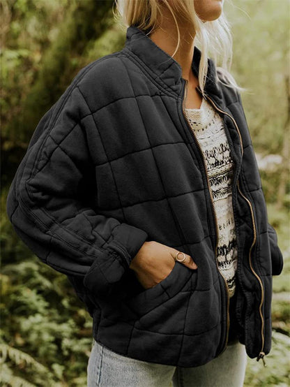 Rasmine | Elegant Quilted Jacket with Zipper