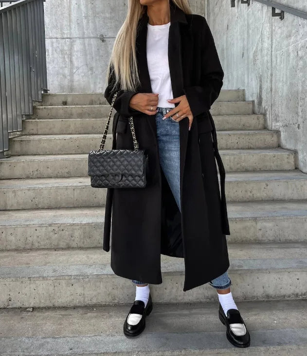Rhonda | Women's Belted Double-Breasted Overcoat