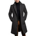 Henry | Men's Slim-Fit Long Formal Coat - Dark Grey