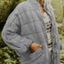 Rasmine | Elegant Quilted Jacket with Zipper - Gray