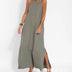 Piper | Elegant Slit Dress - Army Green