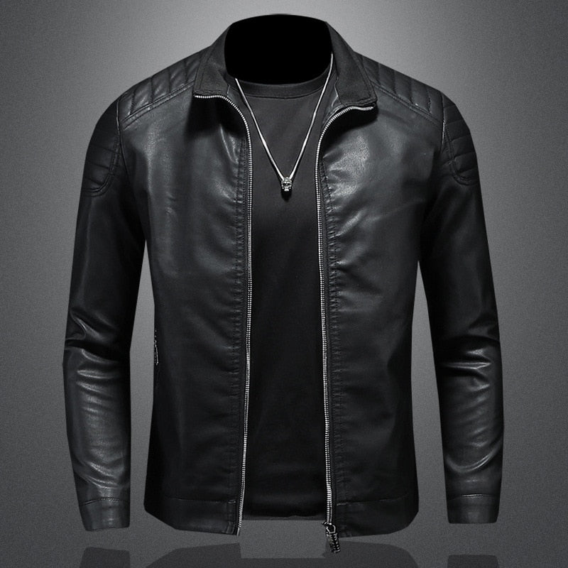 Dawson | Men's Slim-Fit Biker Jacket in Premium Leather