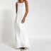 Piper | Elegant Slit Dress - White