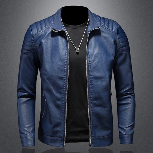 Dawson | Men's Slim-Fit Biker Jacket in Premium Leather