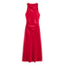 Maricar | Elegant Midi Dress for Women - Red
