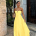 Irene | Elegant Pleated Maxi Dress for Every Occasion - Yellow