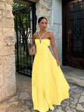 Irene | Elegant Pleated Maxi Dress for Every Occasion