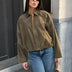 Ann Oversized Women's Jacket - Green