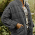 Rasmine | Elegant Quilted Jacket with Zipper - Dark Gray