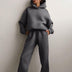 Esther | Women's Luxe Relaxed Fit Hoodie Jogger Set - Gray