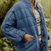 Rasmine | Elegant Quilted Jacket with Zipper - Blue