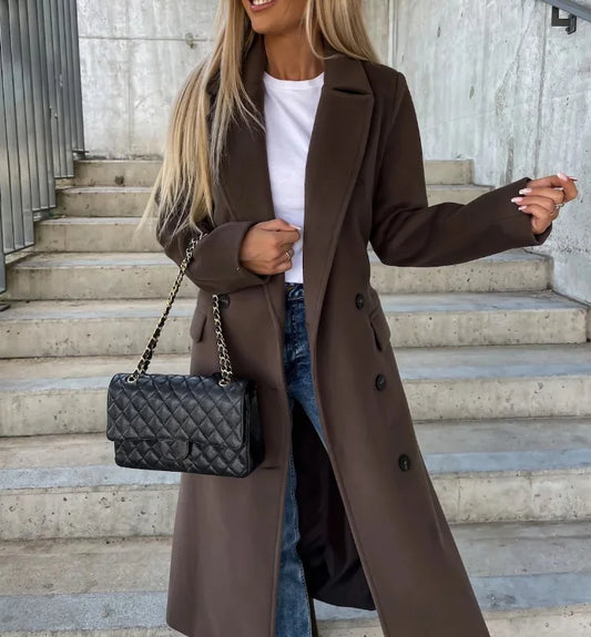 Rhonda | Women's Belted Double-Breasted Overcoat