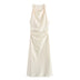 Maricar | Elegant Midi Dress for Women - White
