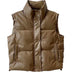 Kathleen | Women's High Collar Quilted Puffer Vest - Brown