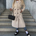 Rhonda | Women's Belted Double-Breasted Overcoat - Khaki