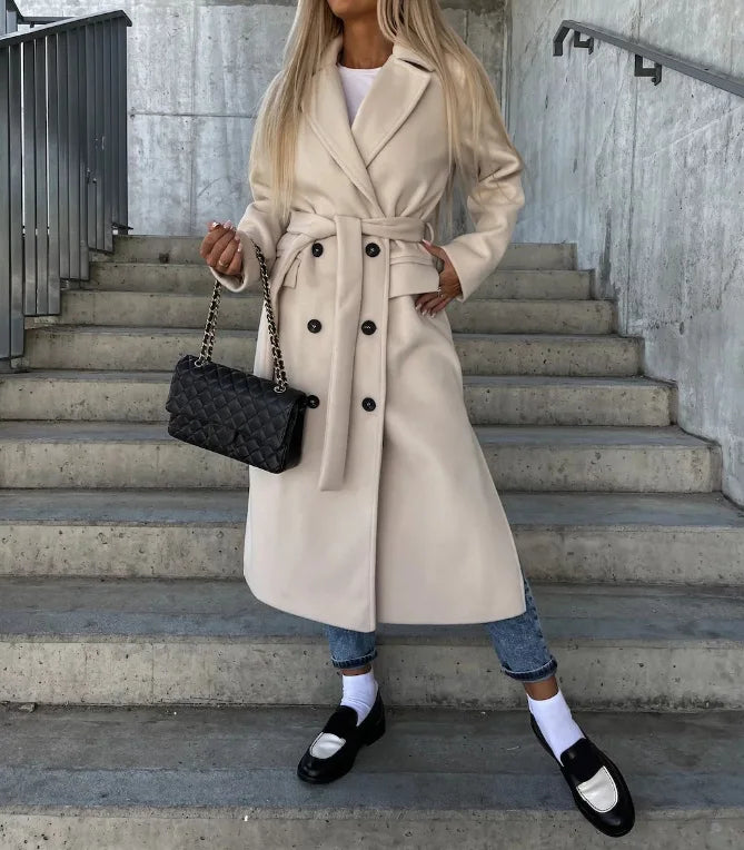 Rhonda | Women's Belted Double-Breasted Overcoat