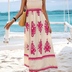 Lauren | Summer Bohemian Long Dress in High-Quality Fabric - Pink