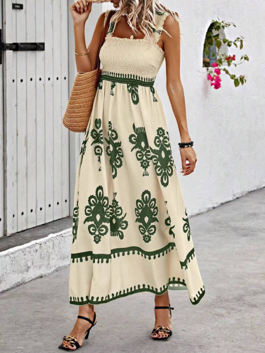 Lauren | Summer Bohemian Long Dress in High-Quality Fabric