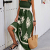 Lauren | Summer Bohemian Long Dress in High-Quality Fabric - Dark Green