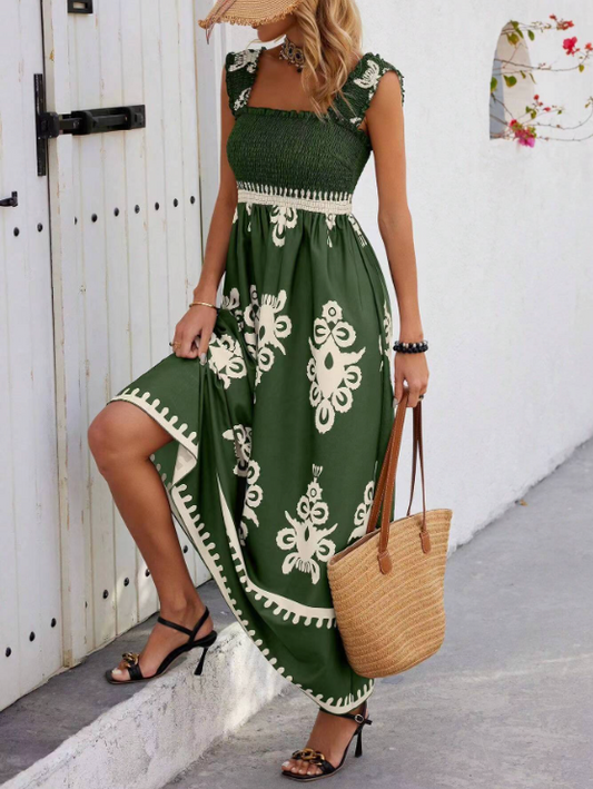 Lauren | Summer Bohemian Long Dress in High-Quality Fabric