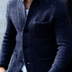 Edward | Men's Casual Button-Down Jacket - Navy Blue