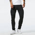 Riley | Men's Skinny Fit Cargo Pants in Luxurious Fabric - Black