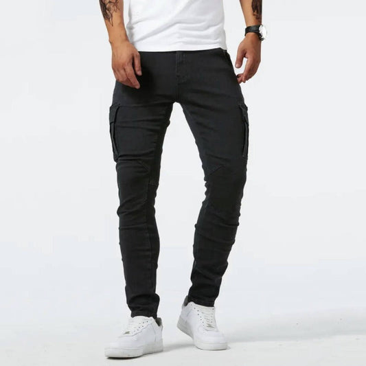 Riley | Men's Skinny Fit Cargo Pants in Luxurious Fabric