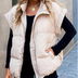Raegan | Women's Quilted Sleeveless Vest - Beige
