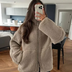 Paige | Women's Relaxed Fit Teddy Zip-Up Jacket - Bronze