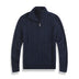 Archie | Men's Cable Knit Quarter-Zip Sweater - Navy Blue