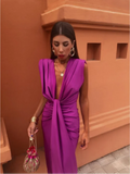 Darcy | Elegant Pleated Maxi Dress in Luxe Fabric