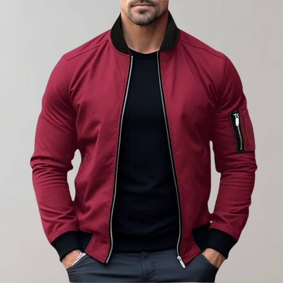 Darryl | Men's Luxurious Zip-Up Bomber Jacket