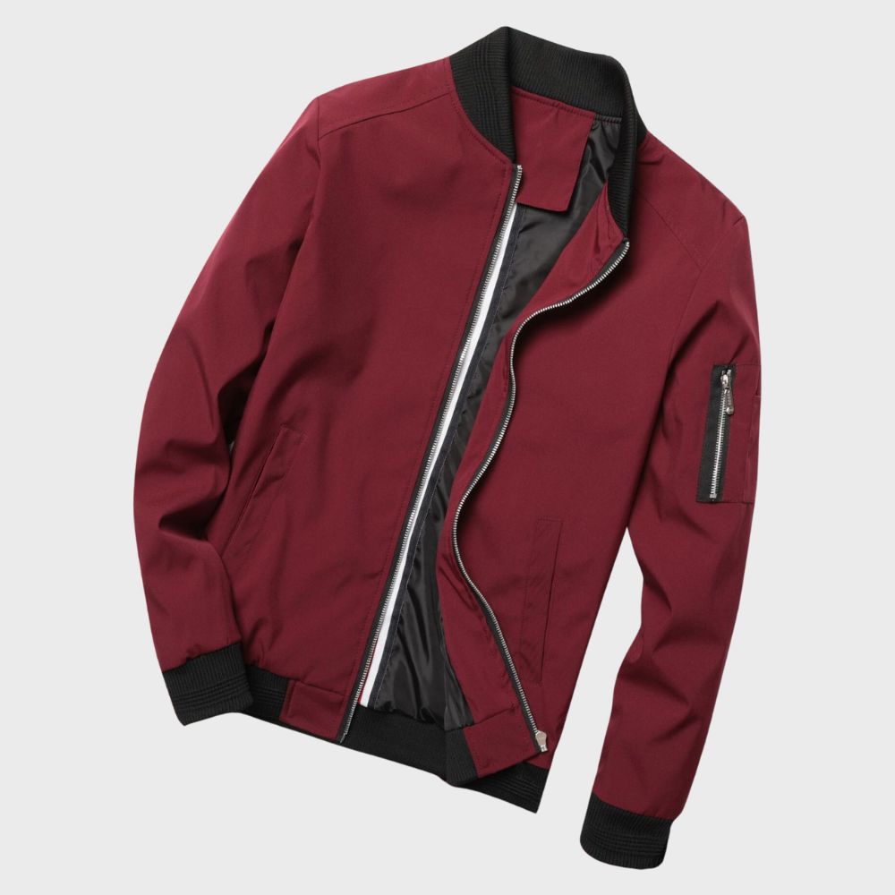 Darryl | Men's Luxurious Zip-Up Bomber Jacket
