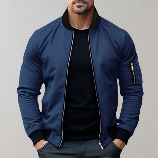 Darryl | Men's Luxurious Zip-Up Bomber Jacket