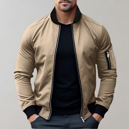 Darryl | Men's Luxurious Zip-Up Bomber Jacket