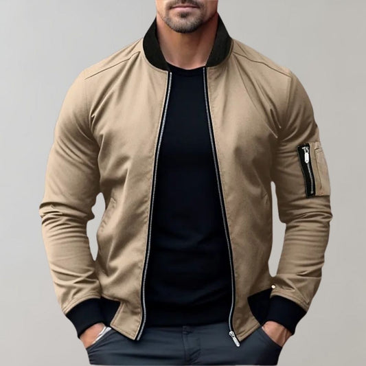 Darryl | Men's Luxurious Zip-Up Bomber Jacket